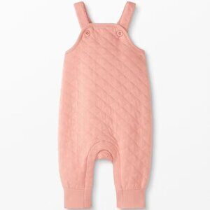 Hanna Andersson Baby Quilted Overalls - Pink, Size 12-18 Months